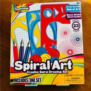 NIB Creative Kids 23 piece Spiral Art Kit Ages 6+